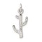 Sterling Silver Cactus Charm &#x26; 18&#x22; Chain Jewerly 26.1mm x 11.9mm